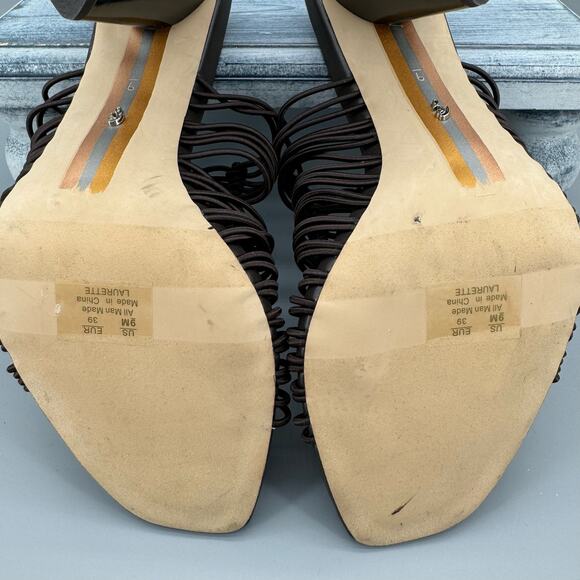 NEW Sam Edelman Women’s Laurette Block Heel Sandals Brown Size 9 - Picture 9 of 9